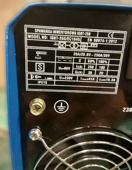 Foto dell’avviso ufficiale: Bestcraft, Kraft Dele Spawarka Inwertorowa IGBT Saldatore inverter — rischio: Ustioni & Scossa elettrica