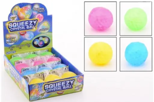 Photo de l’avis officiel: Squeezy crystal ball Jouet pressable — risque: Risque chimique & Étouffement