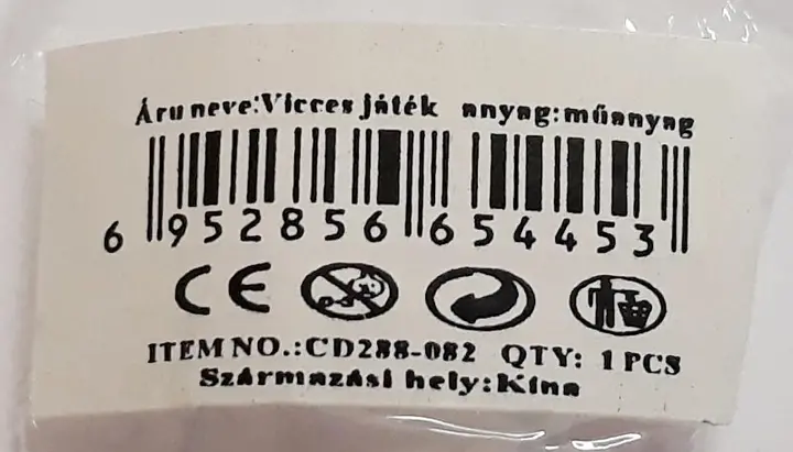 Photo from the official notice: Shock LASER flashlight; Vicces játék laser pointer with shock function — damage to sight & electric shock risk