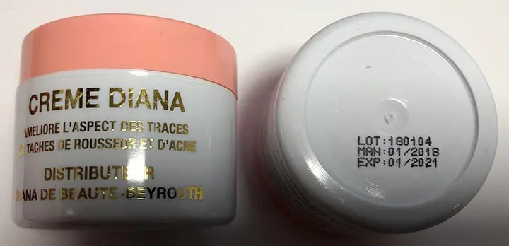 Foto dell’avviso ufficiale: Diana Creme C.T.R. Prodotto schiarimento della pelle — rischio: Rischio chimico