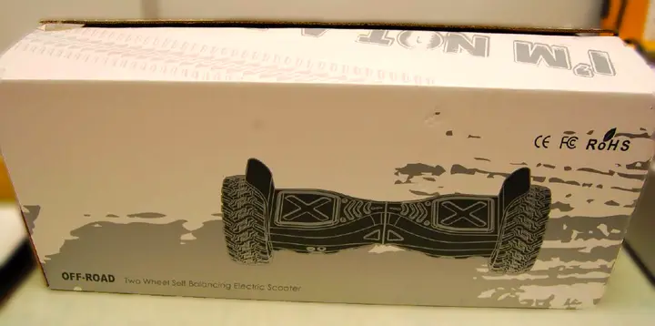 Photo from the official notice: P10X Hoverboard self-balancing scooter (hoverboard) — fire risk