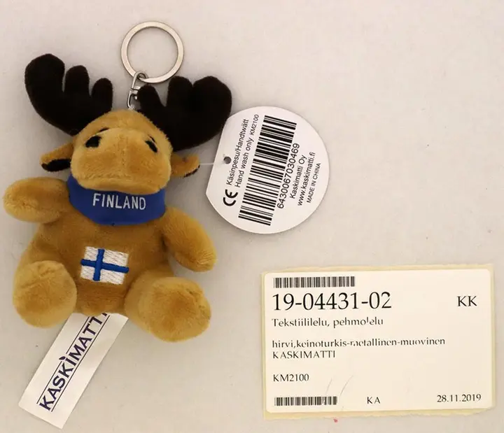 Foto do aviso oficial: Kaskimatti Brinquedos macios com chaveiro — risco: Engasgamento