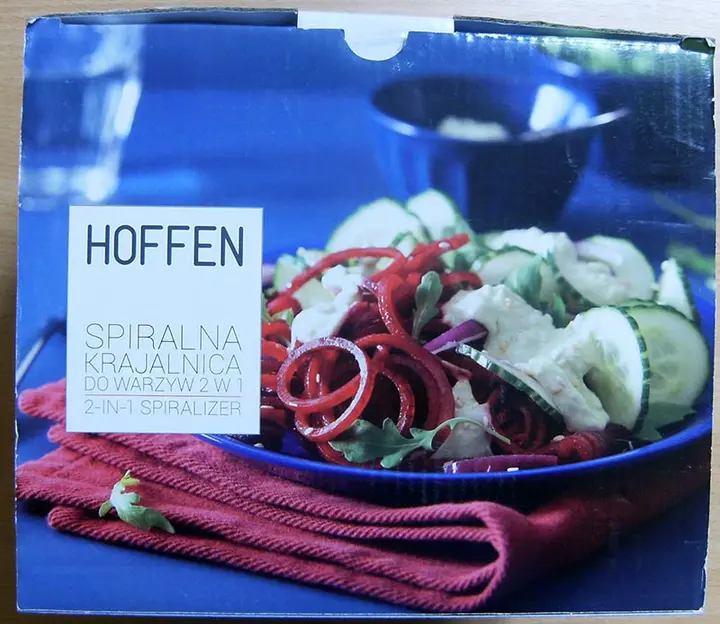 Foto aus der offiziellen Meldung: HOFFEN 2-in-1 Spiralizer Gemüse-Spiralisator — Risiko: Elektrischer Schlag