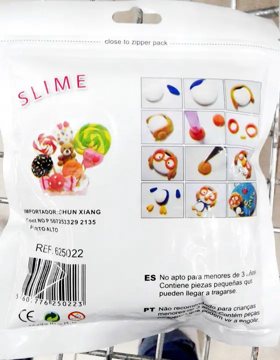 Photo de l’avis officiel: Popular Slime Modélisation de l’argile — risque: Risque chimique