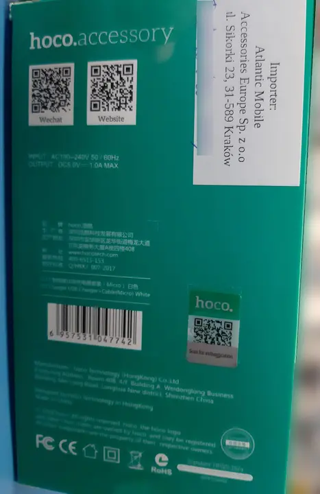 Foto aus der offiziellen Meldung: hoco. Smart USB Charger USB-Ladegerät — Risiko: Elektrischer Schlag (A12/00106/20)