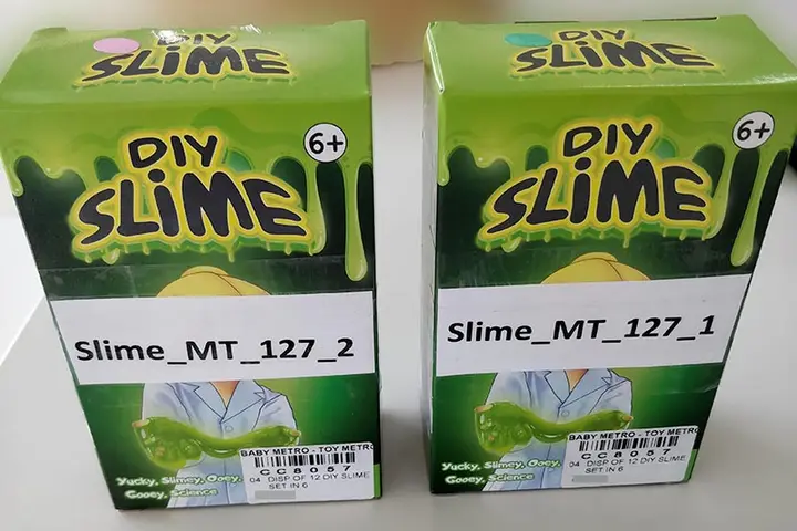 Photo de l’avis officiel: Slime Toy DIY Slime Kit de slime de jouet — risque: Risque chimique