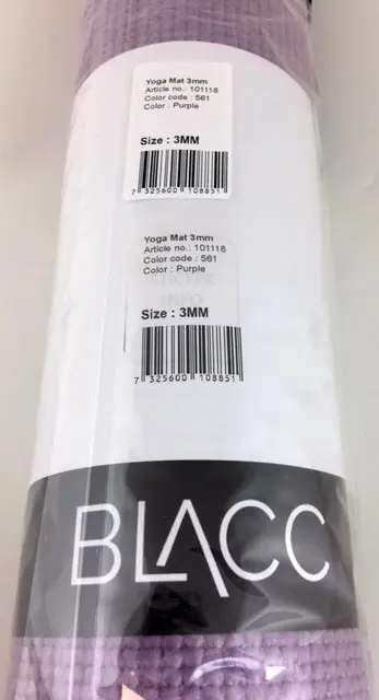 Foto aus der offiziellen Meldung: BLACC Yogamatte — Risiko: Umwelt