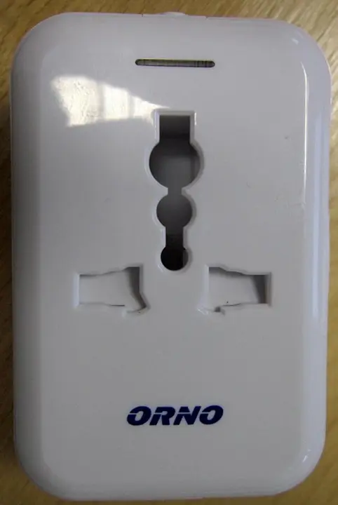 Photo from the official notice: ORNO Travel adaptor / World Travel Adapter — electric shock risk