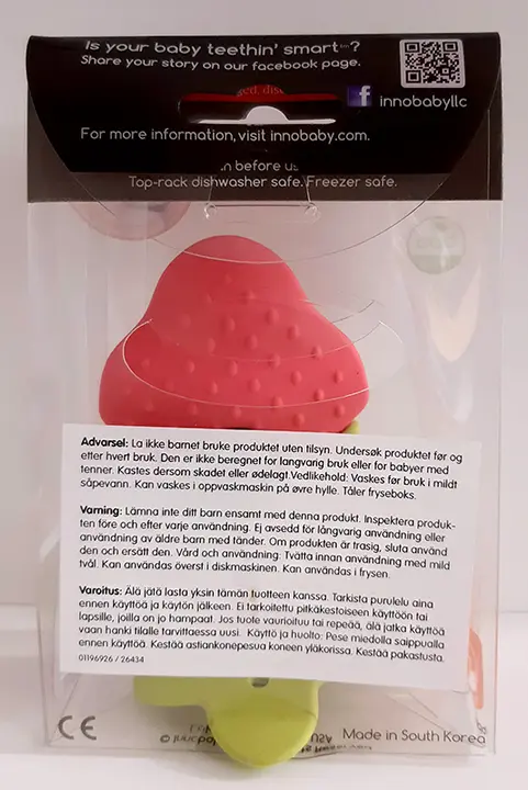 Photo de l’avis officiel: innobaby ez grip massaging teether Dentelle de bébé — risque: Étouffement