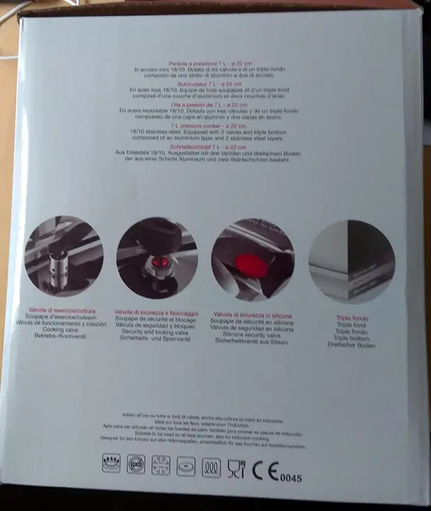 Foto dell’avviso ufficiale: HO ME EMMA 7 litres Pentola a pressione — rischio: Ustioni & Lesioni