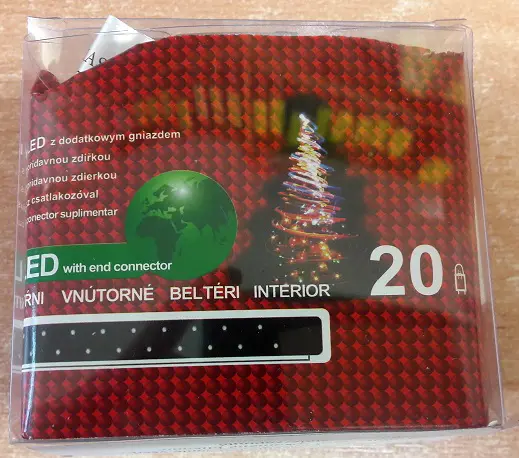 Photo de l’avis officiel: ENERGY SAVING LED Chaînes d’éclairage — risque: Choc électrique & Incendie