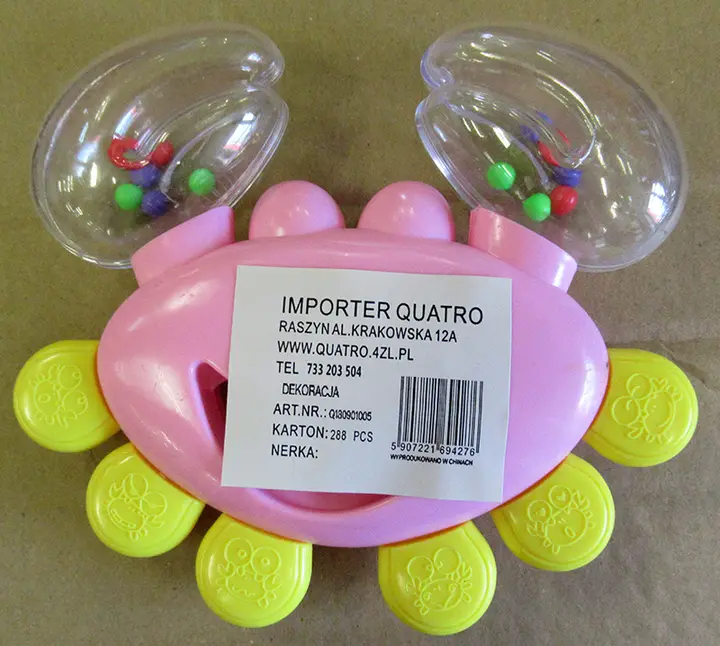 Photo from the official notice: Little Tin Lok Baby Rattle rattle toy — choking risk