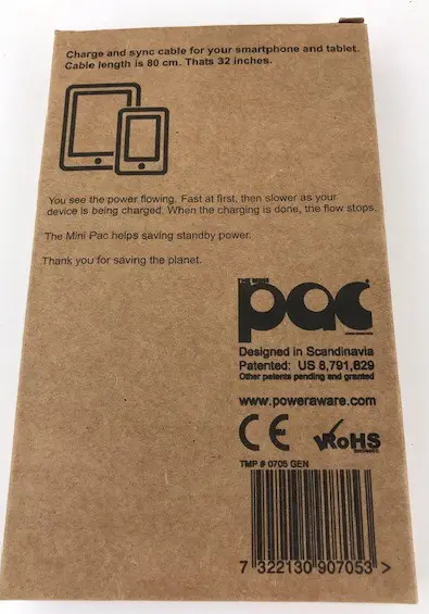 Photo from the official notice: Mini Pac usb cable — environment risk