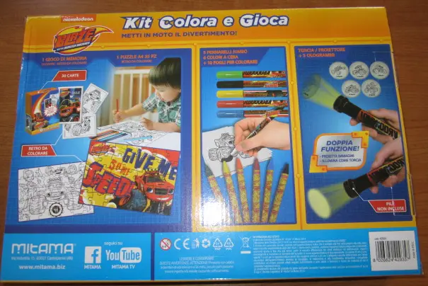 Foto uit de officiële melding: MITAMA KIT COLORA E GIOCA Het schilderen van speelgoed kit — risico: Aantasting van het gezichtsvermogen