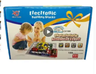 Foto aus der offiziellen Meldung: FLY AC Electronic Building Blocks Spielzeugbausatz — Risiko: Ersticken