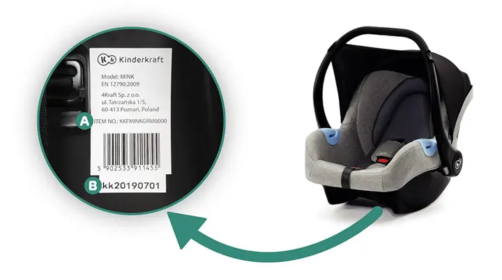 Photo de l’avis officiel: KINDERKRAFT MINK Siège auto pour enfants — risque: Blessures