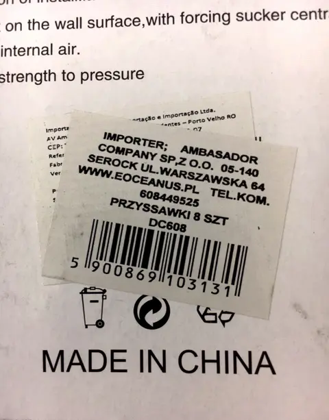 Photo from the official notice: Fujian Pothook plastic hooks — environment risk