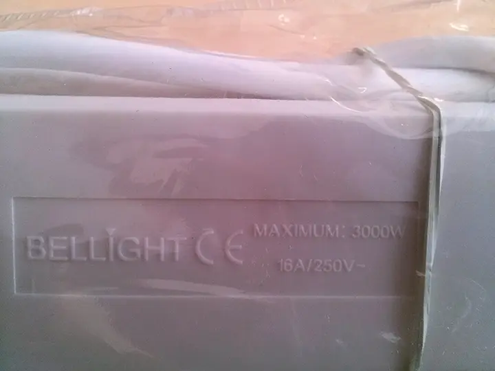 Photo de l’avis officiel: BELLIGHT Extension Cord Cordon d’extension — risque: Choc électrique & Incendie