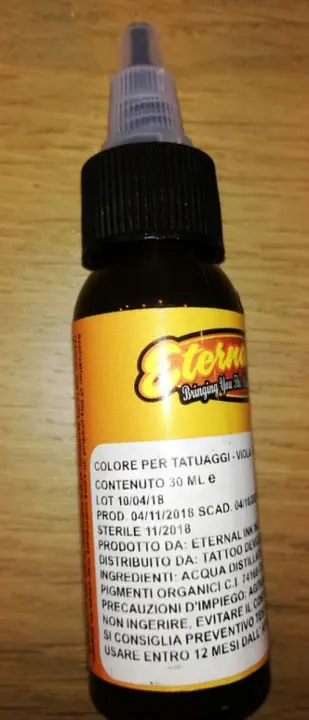 Foto dell’avviso ufficiale: Eternal Ink Viola - Plum Inchiostro del tatuaggio — rischio: Rischio chimico