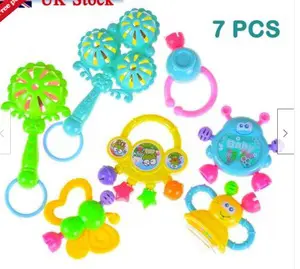 Zdjęcie z oficjalnego zgłoszenia: 7Pcs/Set Newborn Toddler Baby Shaking Bell Rattles Teether Toys Kids Hand Toys Zestaw zabawek do gryzaków dla  — ryzyko: Zadławienie