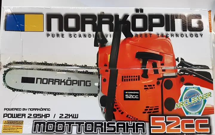 Photo de l’avis officiel: Norrköping Chainsaw 52cc Tronçonneuse — risque: Coupures & Blessures