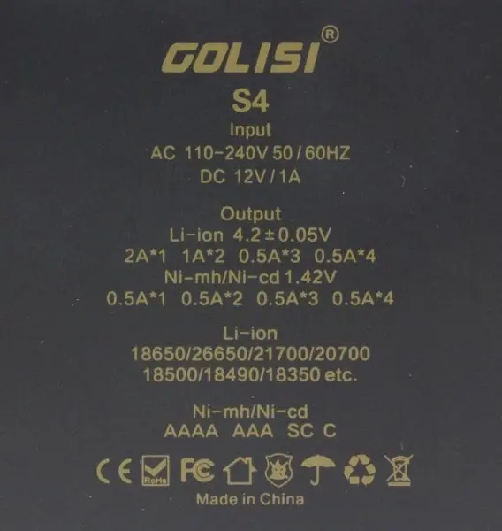 Photo from the official notice: Golisi Smart charger battery charger for e-cigarettes — electric shock risk