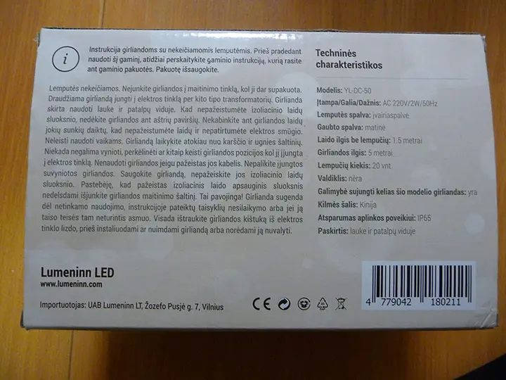 Foto del aviso oficial: String of multicolor G50 globe lights Cadena de iluminación multicolor — riesgo: Choque eléctrico