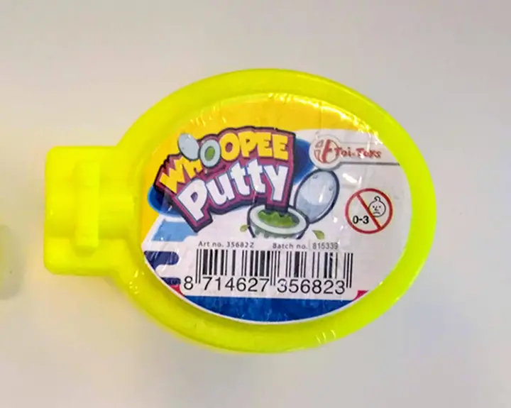 Photo de l’avis officiel: Toi Toys Whooppee Putty Jouet Slime — risque: Risque chimique
