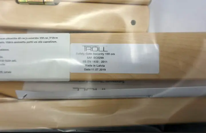 Foto dell’avviso ufficiale: Troll Safety gate Security 100 cm Cancello di sicurezza per bambini — rischio: Lesioni