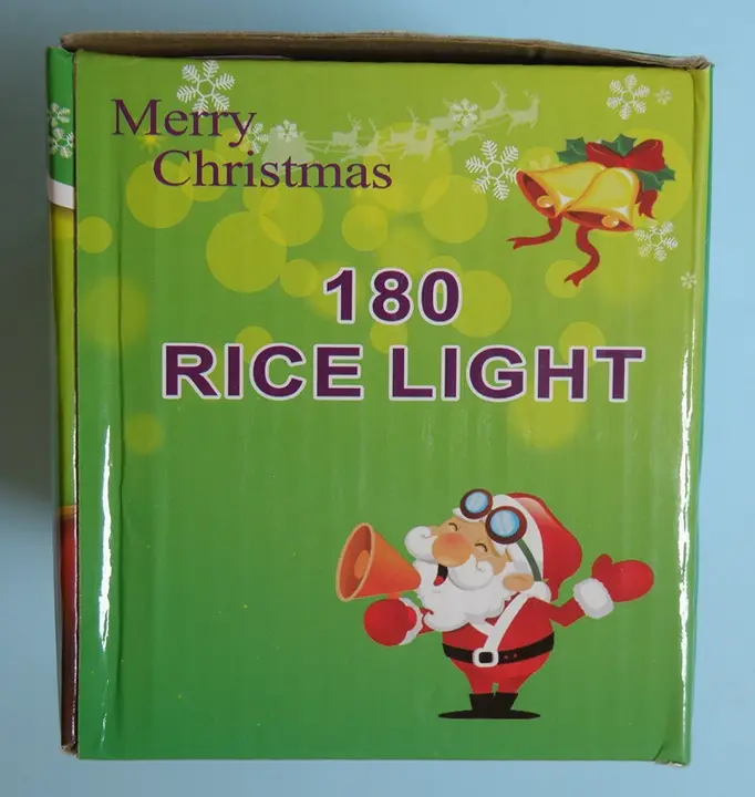 Photo de l’avis officiel: 180 RICE LIGHT Chaîne d’éclairage — risque: Brûlures & Choc électrique