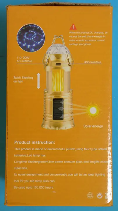 Foto aus der offiziellen Meldung: Xin Yonghong MULTIFUNCTION STAGE FLAME LAMP Tragbare LED-Lampe — Risiko: Verbrennungen & Elektrischer Schlag (A12/00757/20)
