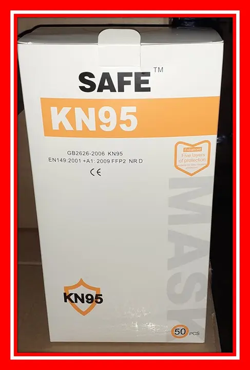 Photo de l’avis officiel: SAFE KN95 MASK Masque de filtre à particules — risque: Risque sanitaire/autre