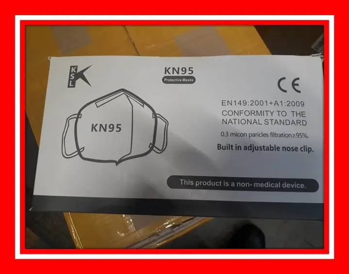 Photo de l’avis officiel: KSL KN95 protective mask Masque de filtre à particules — risque: Risque sanitaire/autre