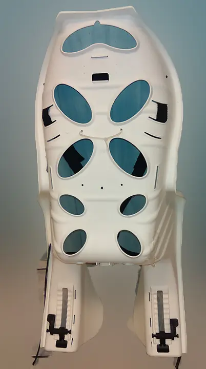 Photo from the official notice: BONIN child bicycle seat — choking & cuts risk