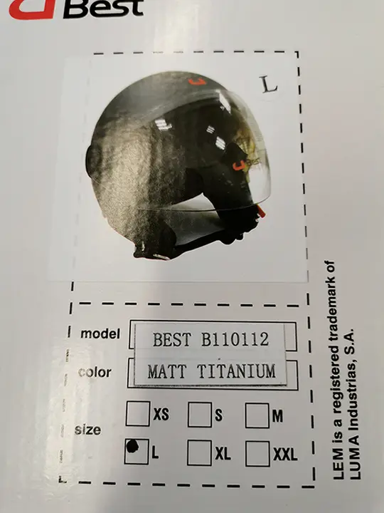Photo de l’avis officiel: Best B110 Casque de moto — risque: Blessures