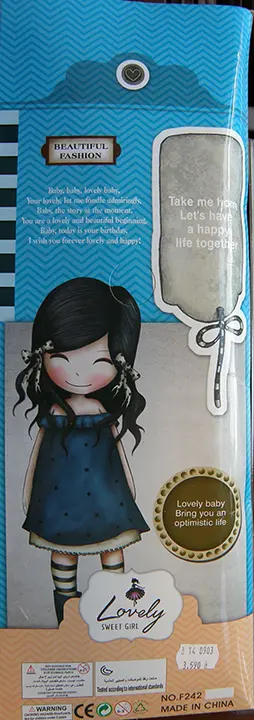 Foto do aviso oficial: Lovely Sweet Girl Boneca de plástico — risco: Químico