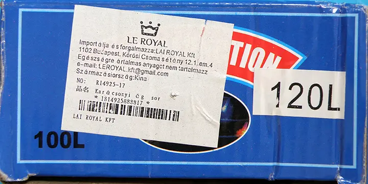 Foto del aviso oficial: LE ROYAL MULTI FUNCTION LED LIGHT / Karácsonyi ég sor Cadena de iluminación — riesgo: Quemaduras & Choque eléctrico