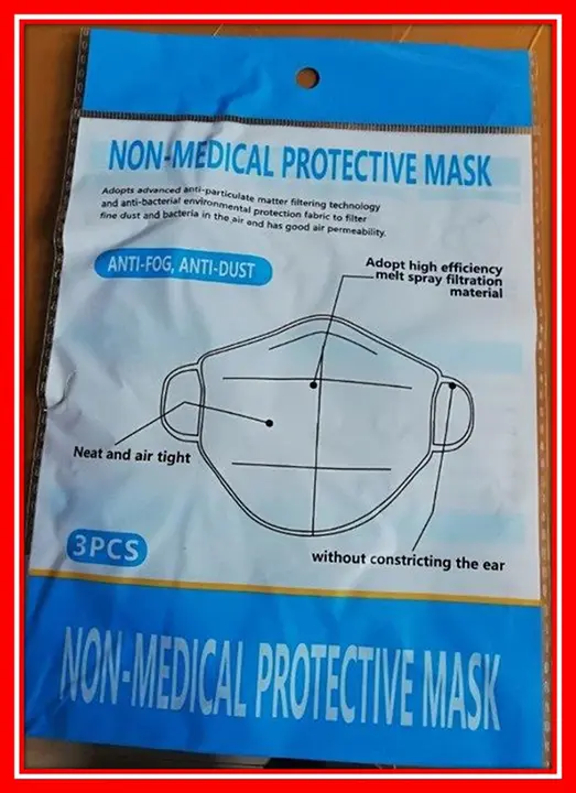 Photo de l’avis officiel: Non-medical protective mask Masque de filtre à particules — risque: Risque sanitaire/autre