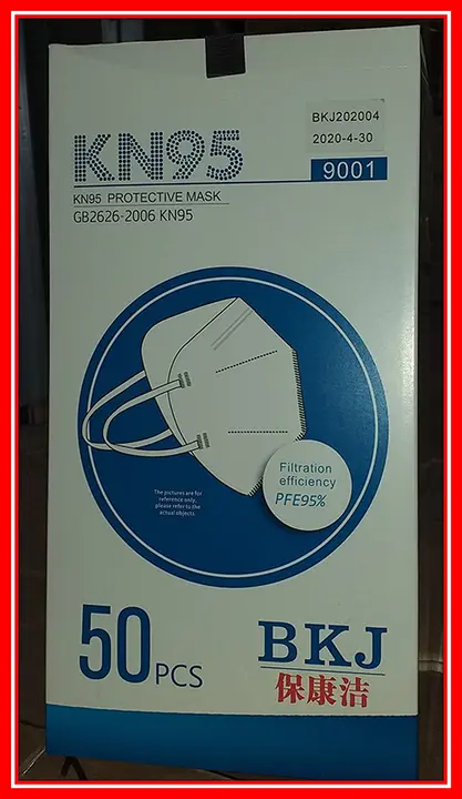 Foto aus der offiziellen Meldung: BKJ KN95 Protective mask Partikelfiltermaske — Risiko: Gesundheitsrisiken/Sonstige