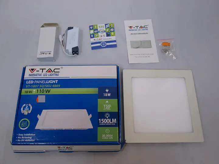 Foto do aviso oficial: V-TAC Innovative LED Lighting Luz de teto LED — risco: Choque elétrico