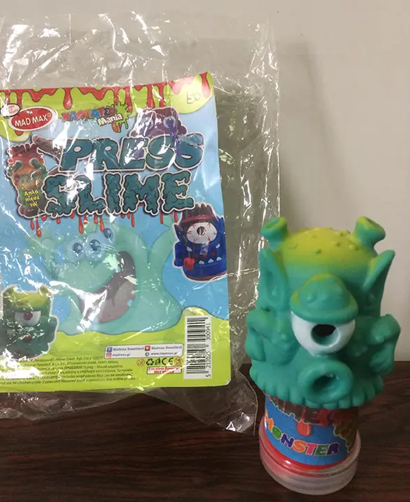 Photo de l’avis officiel: MAD MAX Press Slime Monster Jouet slime — risque: Risque chimique