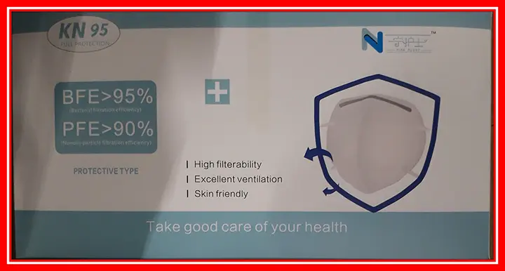 Foto aus der offiziellen Meldung: Nine Nurse KN95 full protection Partikelfiltermaske — Risiko: Gesundheitsrisiken/Sonstige