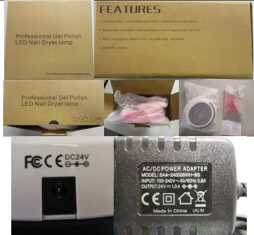 Foto do aviso oficial: Professional Gel Polish LED Nail Dryer Lamp Lâmpada de prego — risco: Choque elétrico