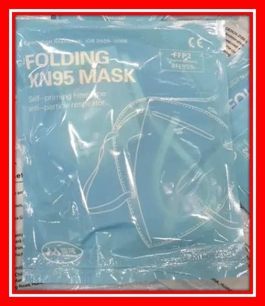 Photo from the official notice: Manmao Folding KN95 mask particle filter mask — health risk