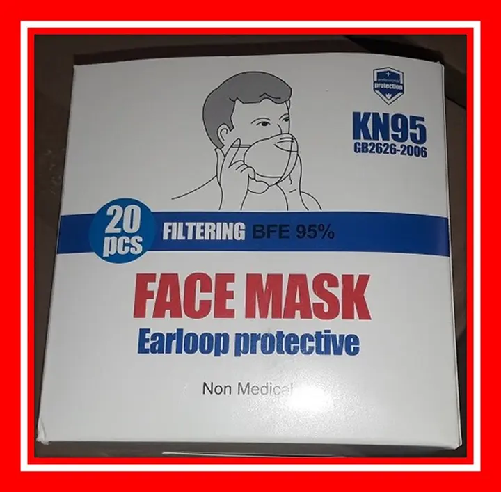 Photo de l’avis officiel: Face Mask Earloop protective Masque de filtre à particules — risque: Risque sanitaire/autre