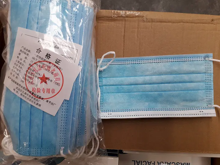 Photo from the official notice: Máscara facial particle filter mask — health risk
