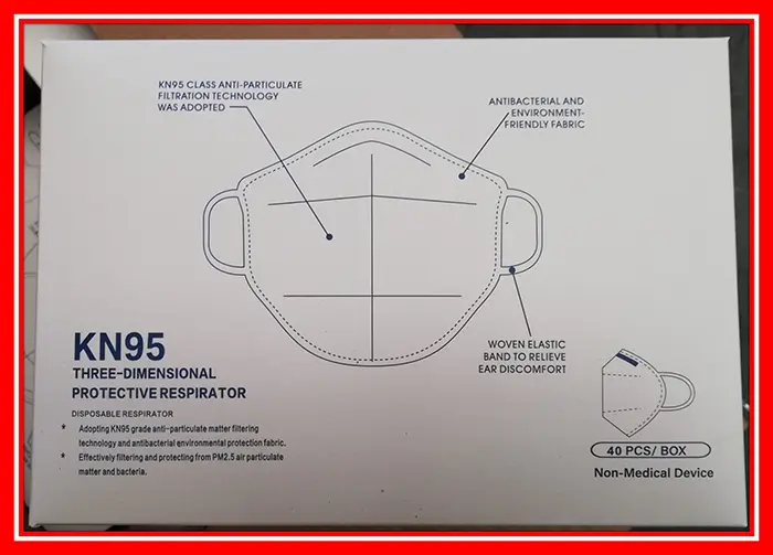 Foto uit de officiële melding: VHC Global Three-dimensional protective respirator Het masker van het deeltjefilter — risico: Gezondheidsrisico/overige