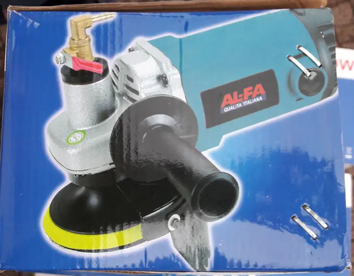 Photo from the official notice: AL-FA Stone Polisher — electric shock risk