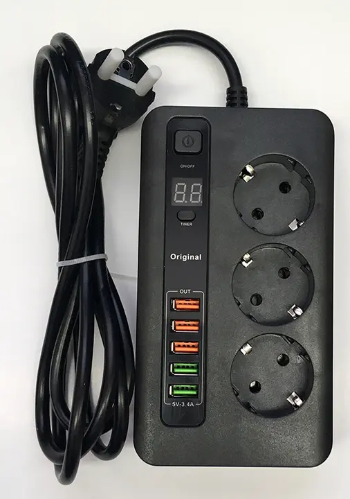 Photo de l’avis officiel: Anti-static Power Socket Plomb d’extension du secteur — risque: Choc électrique