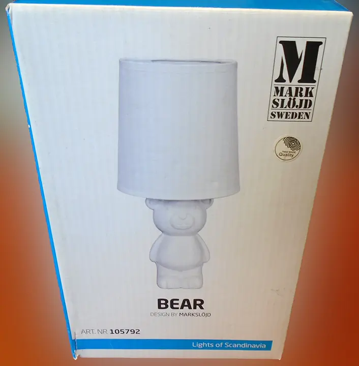 Photo de l’avis officiel: Markslojd Bear Lampe de table — risque: Choc électrique
